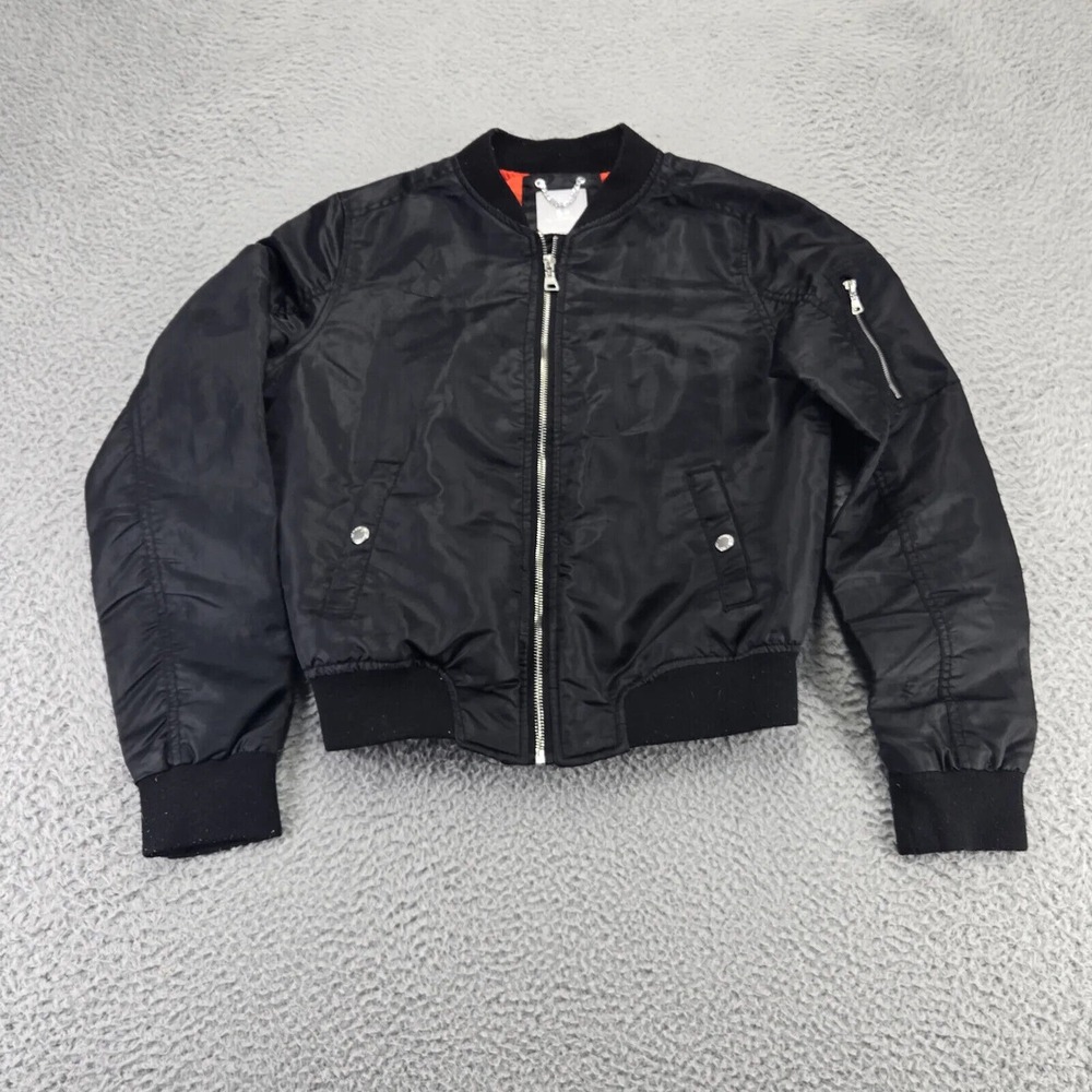 Southpole Jacket Womens Medium Black Long Sleeve Polyester Bomber Windbreaker - Picture 1 of 11